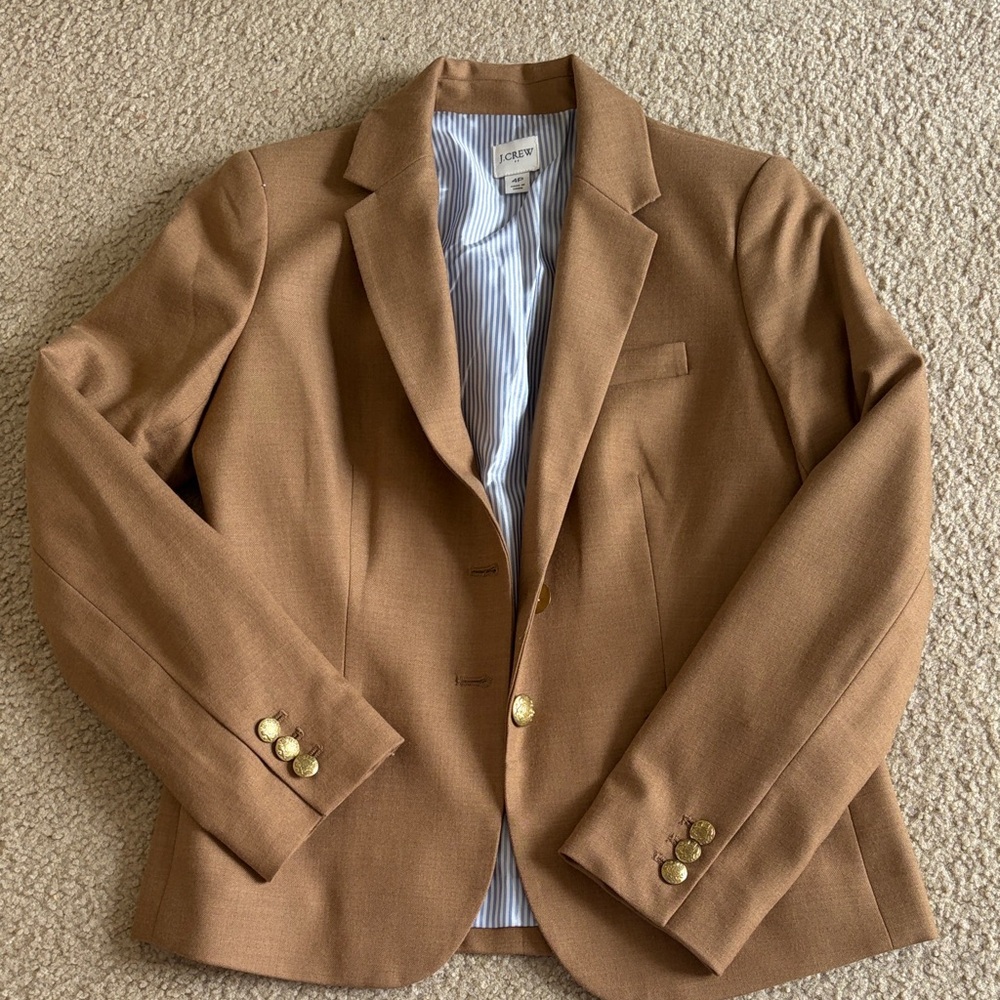 Tan Original Schoolboy Blazer with Gold Buttons